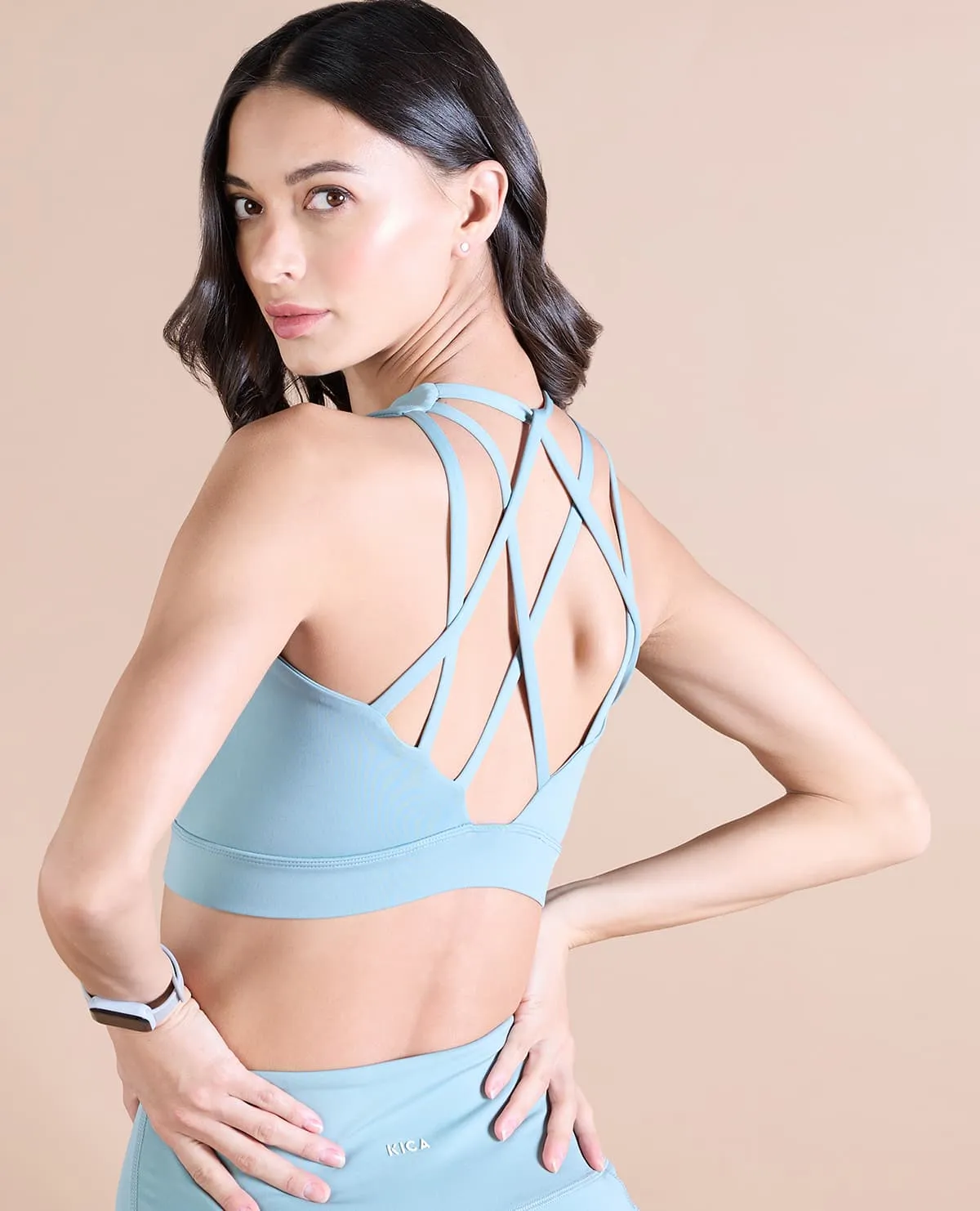 Strappy Bra & Flare Pants - Surf Green