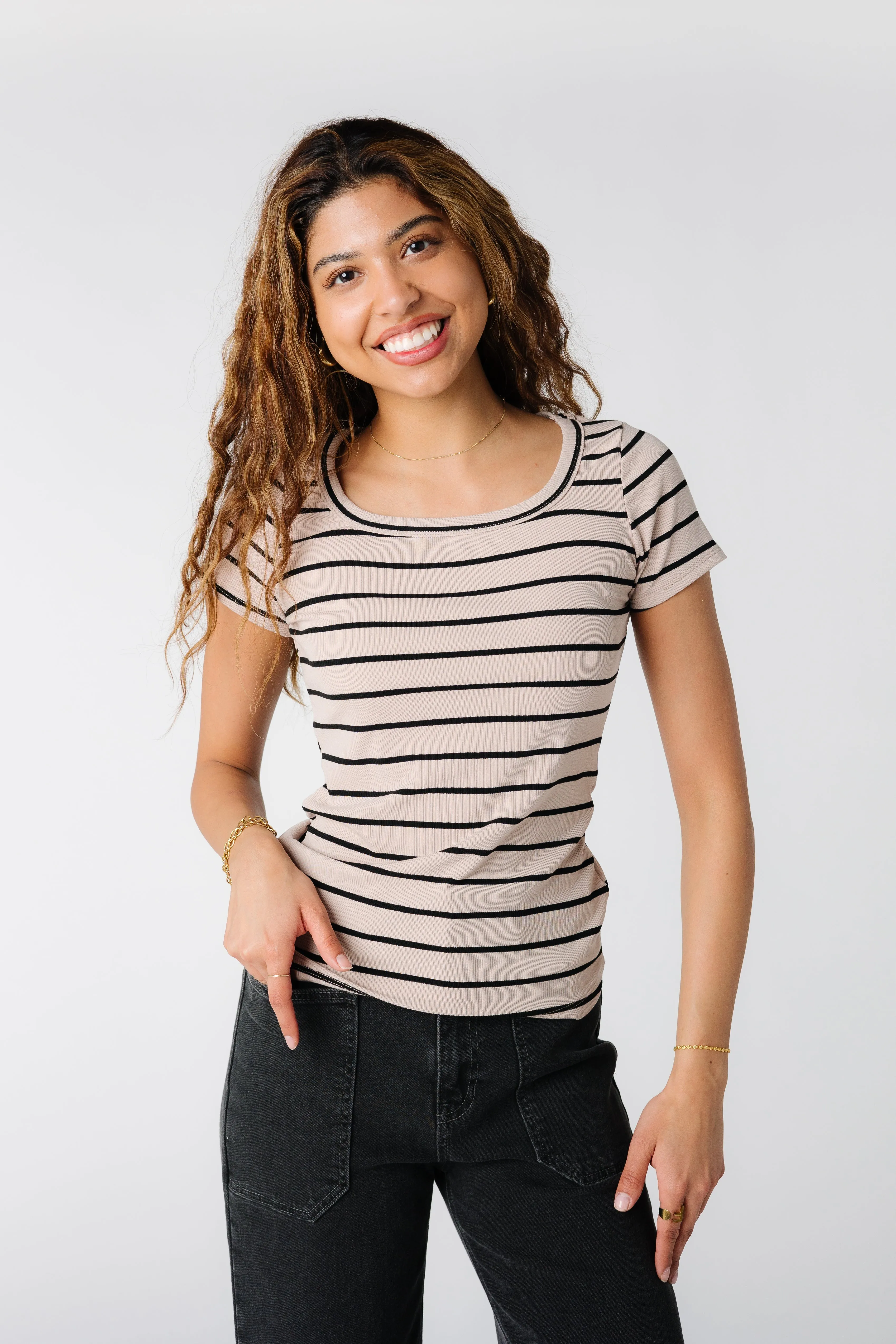 Stripes Ribbed Top