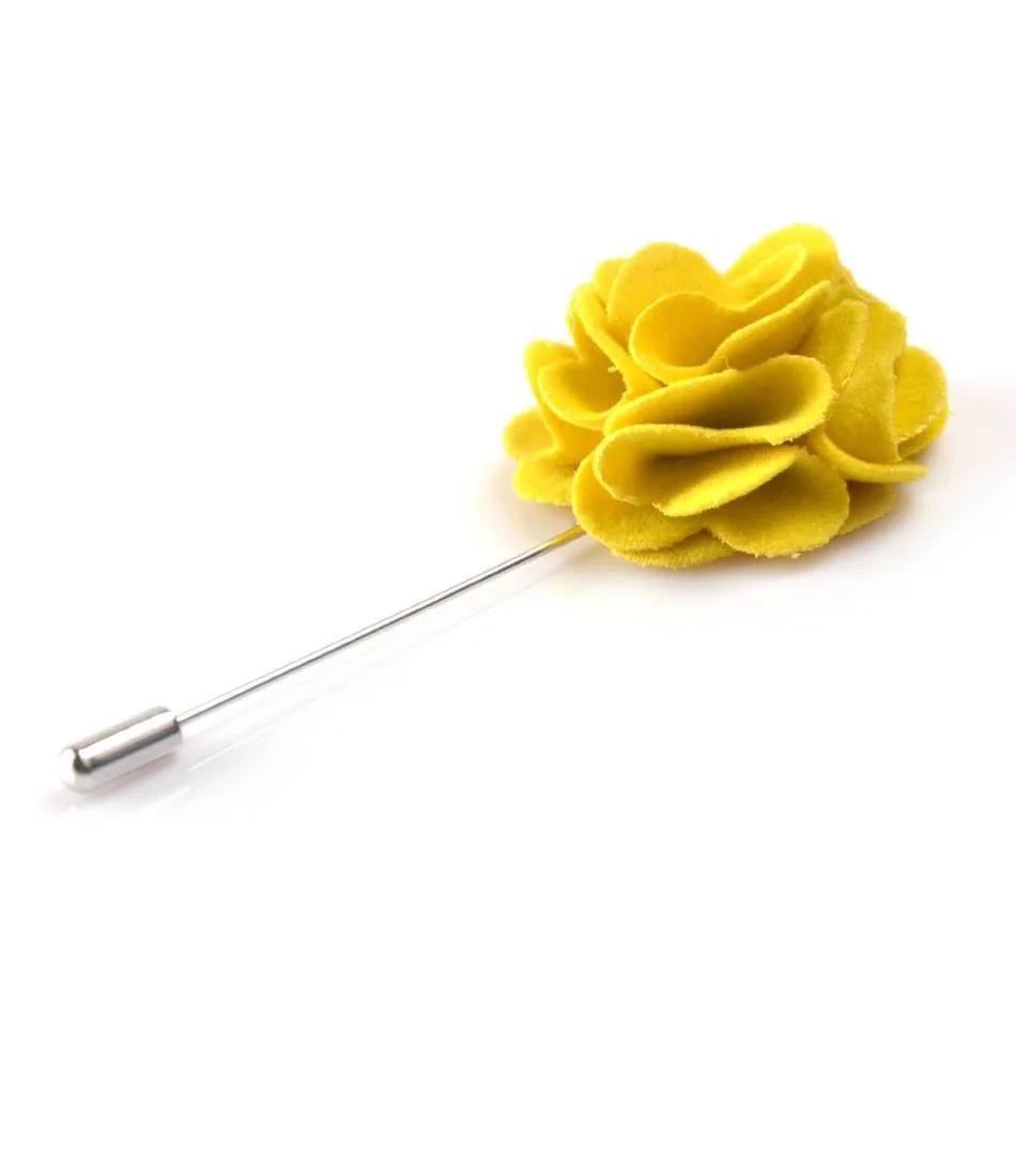 Sunglow Yellow Plush Flower Lapel Pin