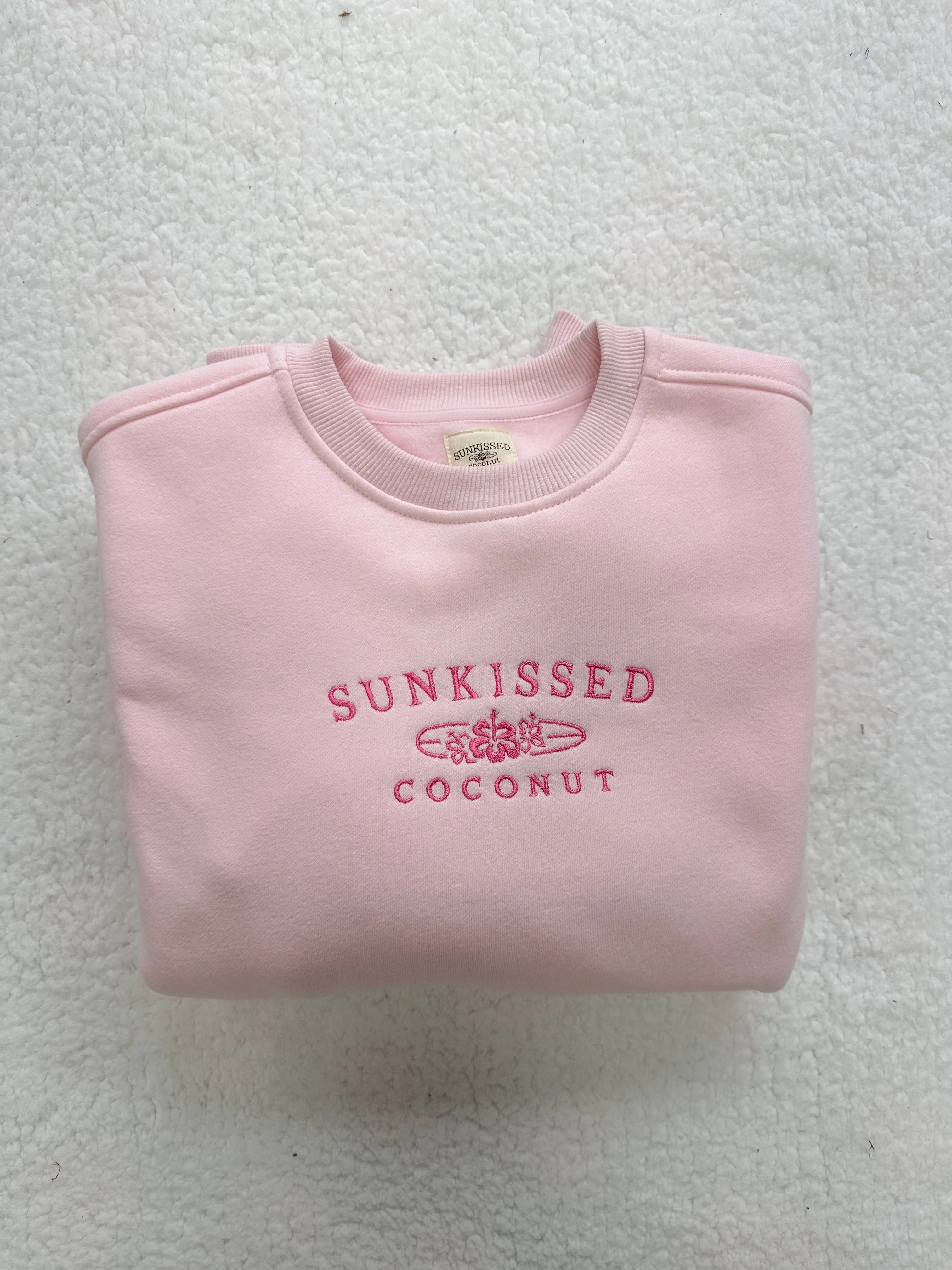 Tana Light Pink Embroider Sunkissedcoconut Sweatshirt