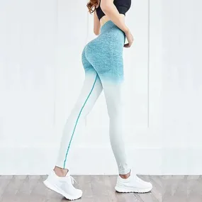 Teal Ombre Sculpt Leggings