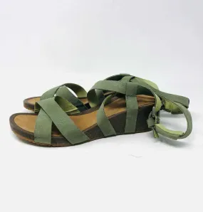 Teva Size 10 Olive Crisscross Suede Shoes Wedge Sandal