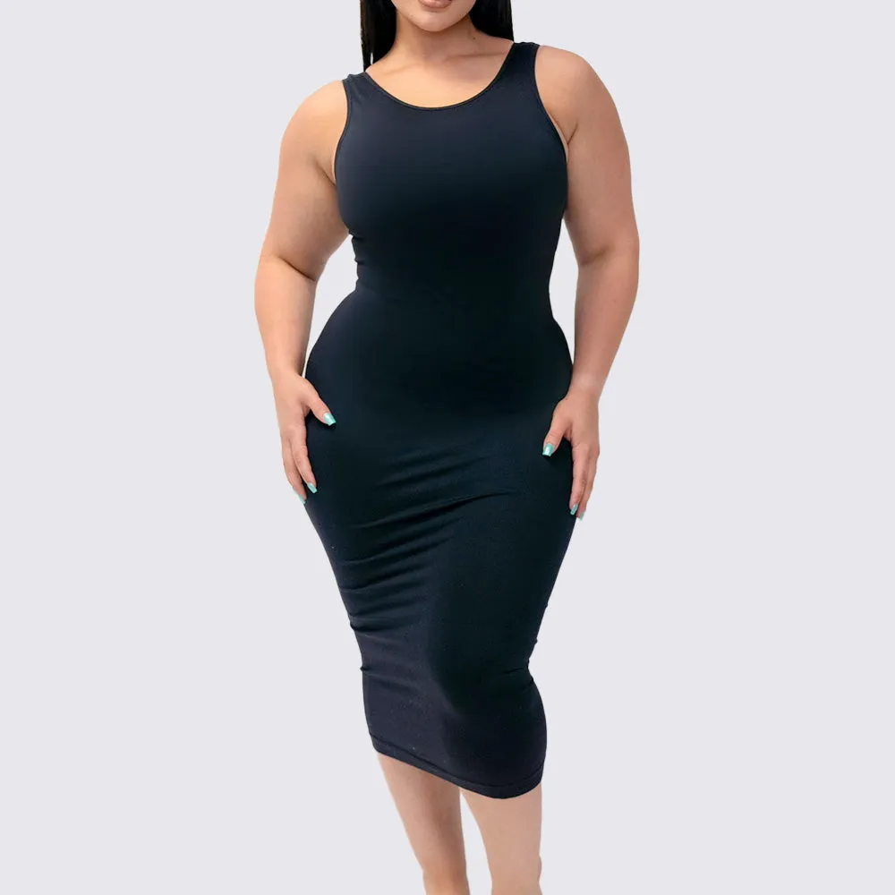 The Shapewear Dress Crew Neck Midi