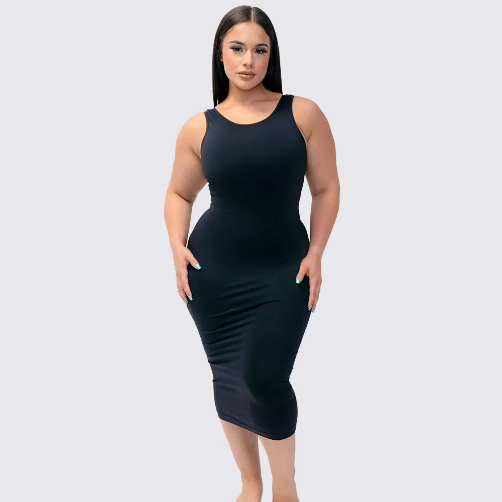 The Shapewear Dress Crew Neck Midi