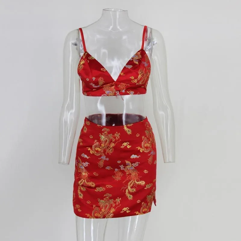 V Neck Women's Sets Floral