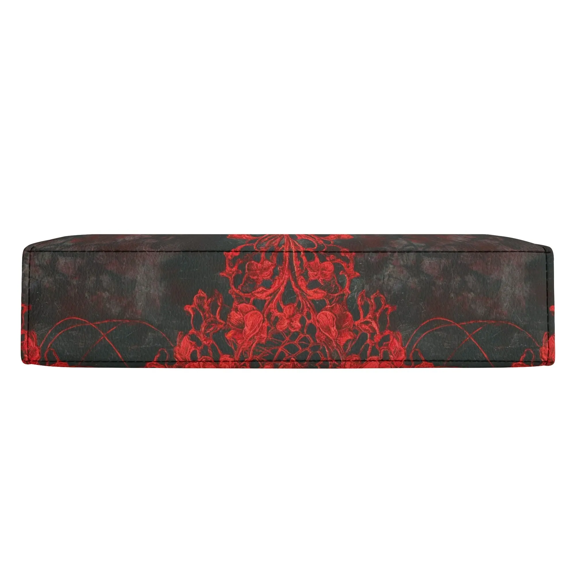 Vampire Art Dark Academia Book Cover Crossbody Bag - Grunge Red Damask