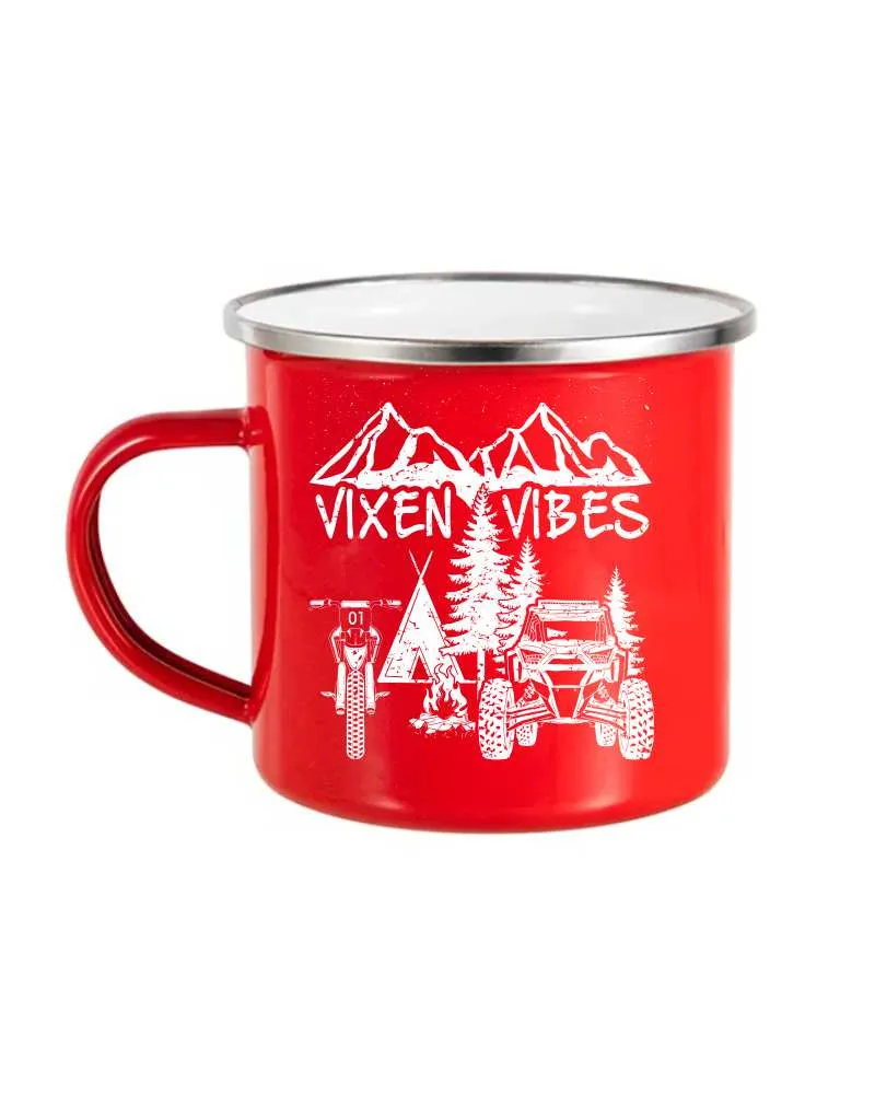 Vixen Vibes Enamel Mug - Red