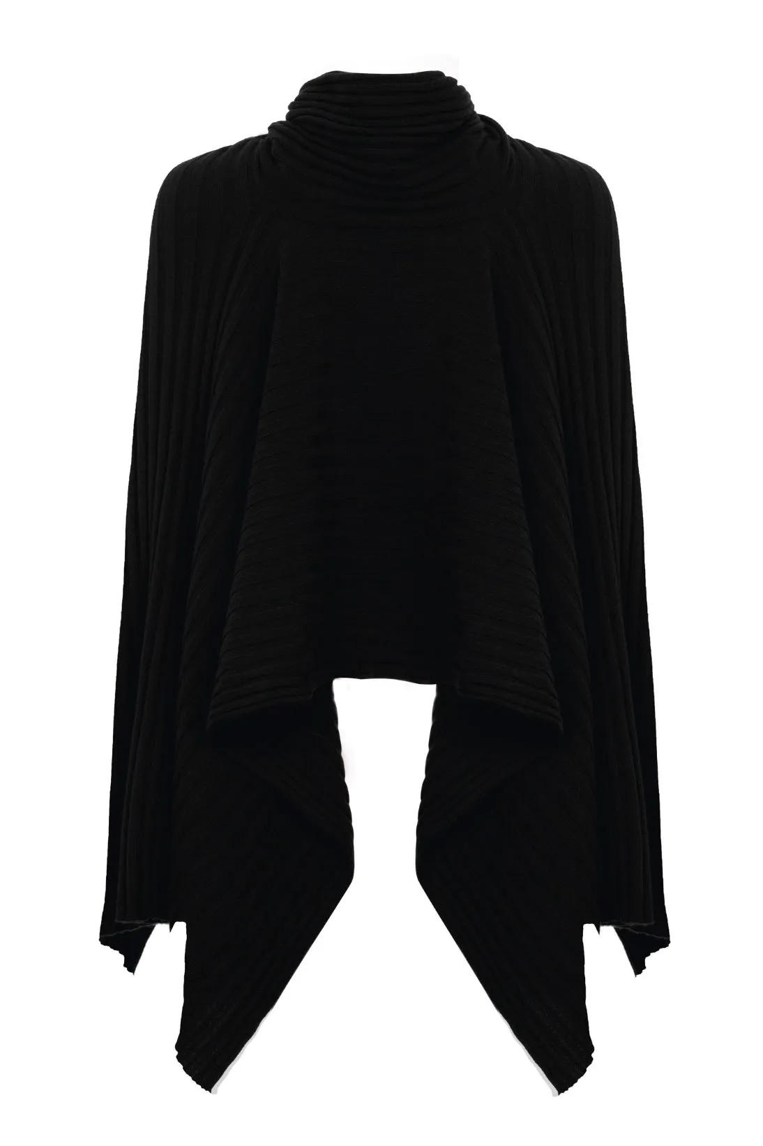 WIDE RIBBED CAPE