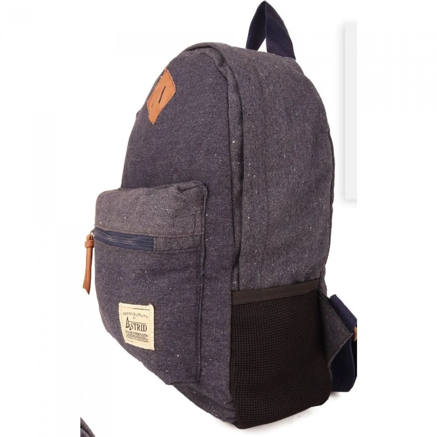 Women Blue Cotton Canvas Girls Backpack Medium Size