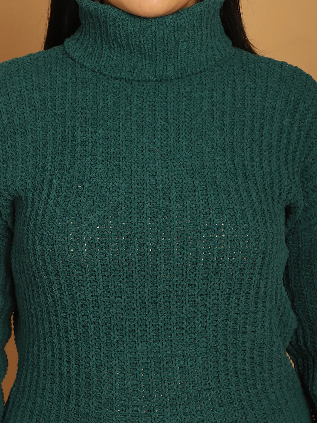 Women Dark Green Sweater