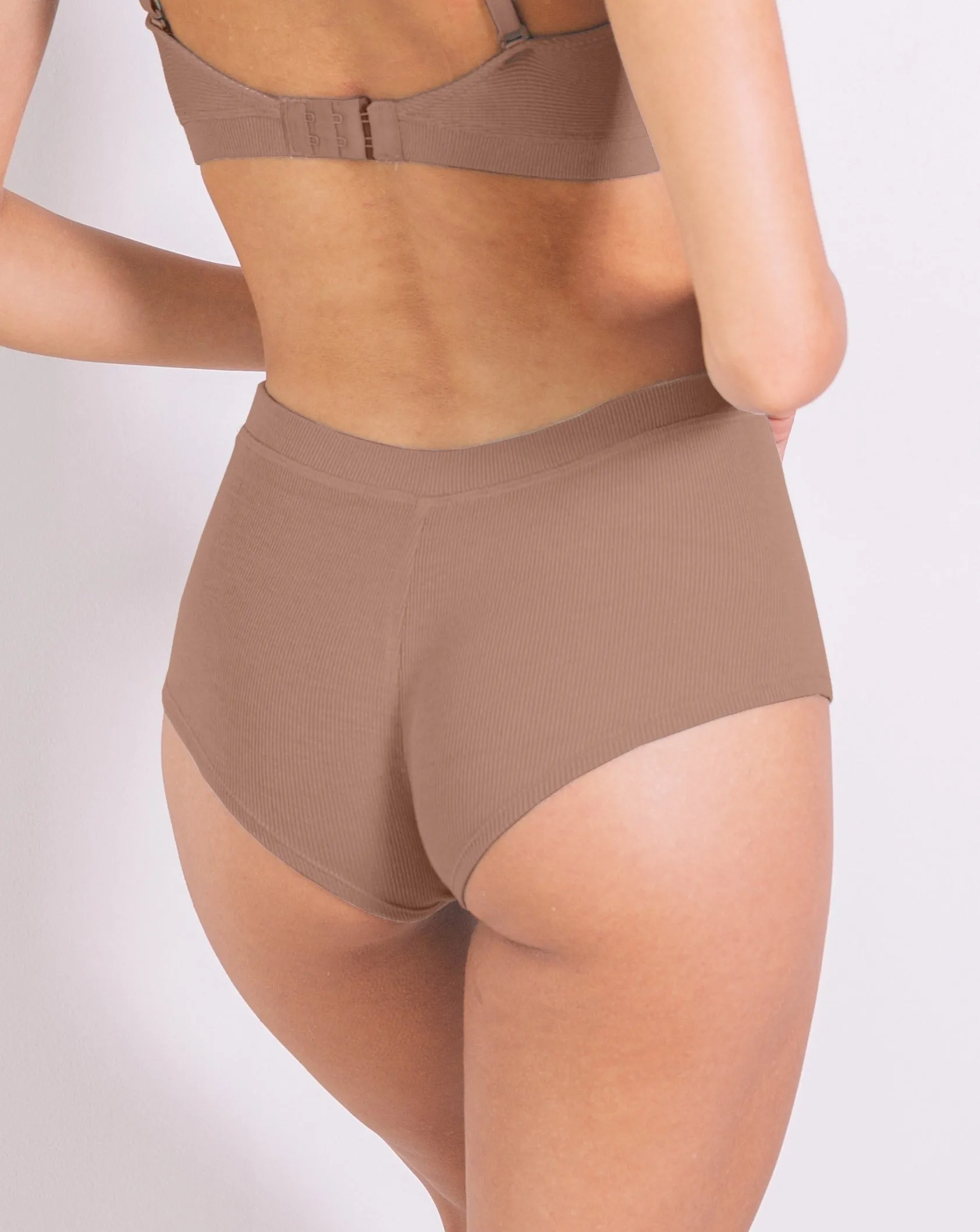 Women Ribbed Brief Boxer