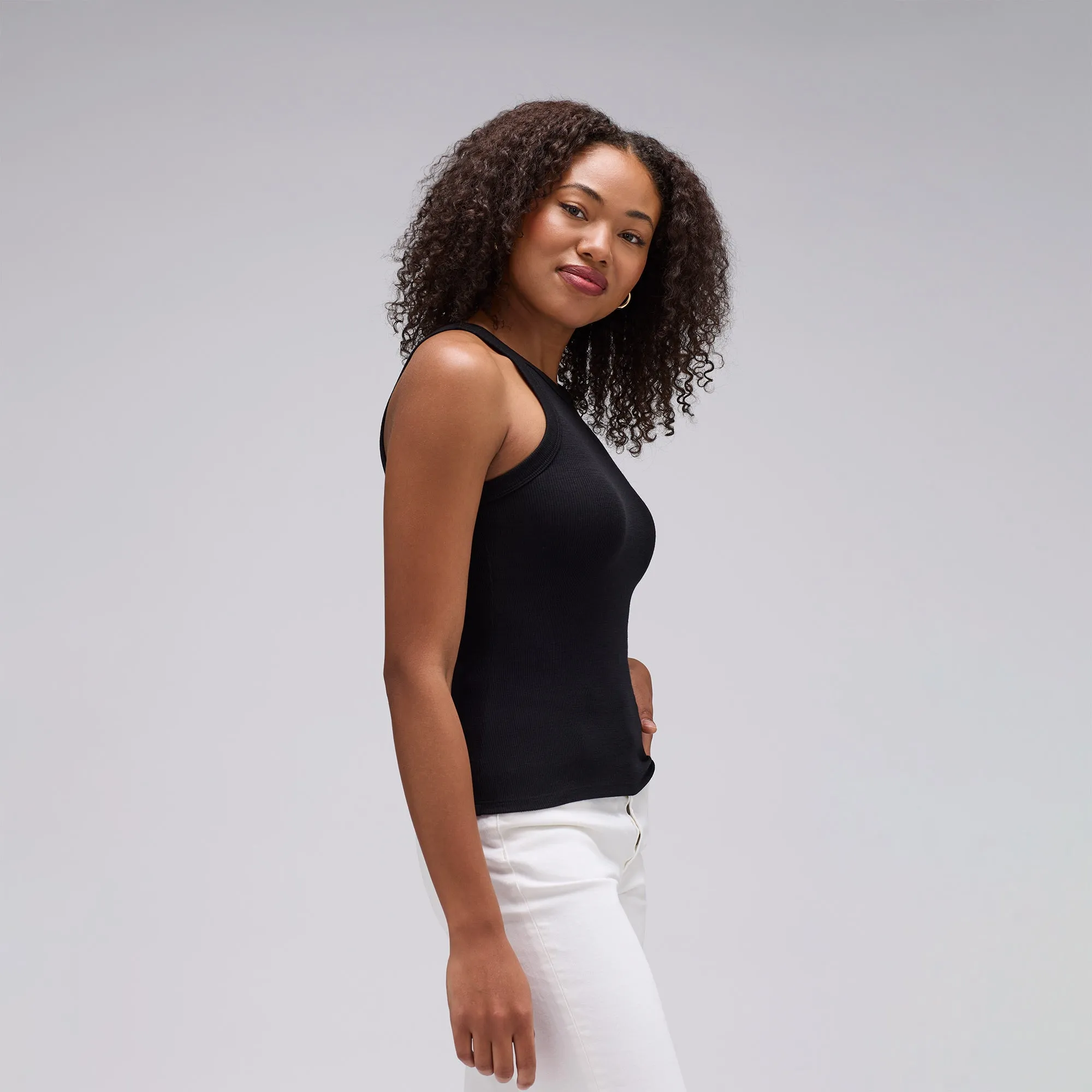 Women's Merino Ribbed Racer Tank