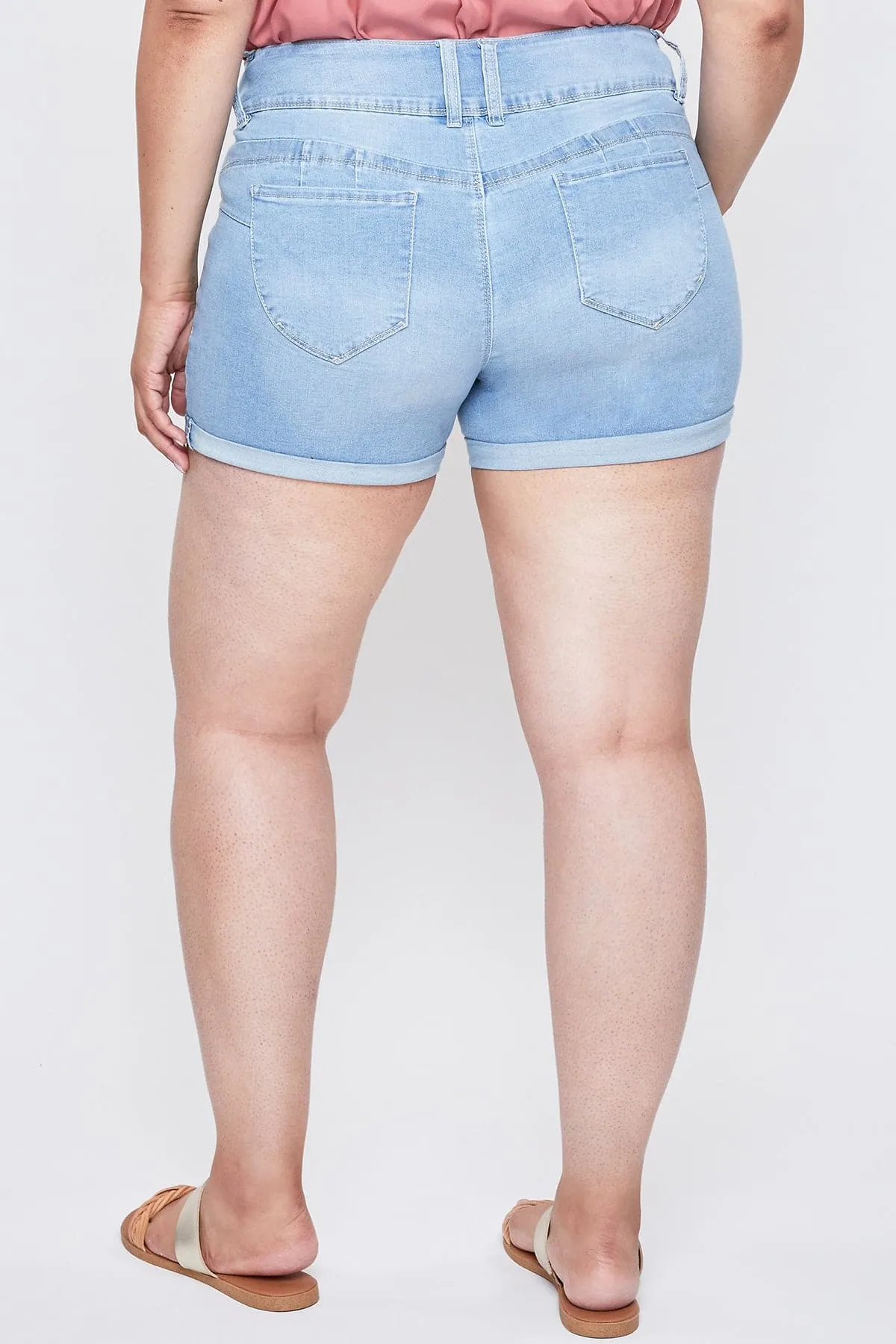 Women's Plus Size Sustainable WannaBettaButt Mid Rise Cuffed Shorts