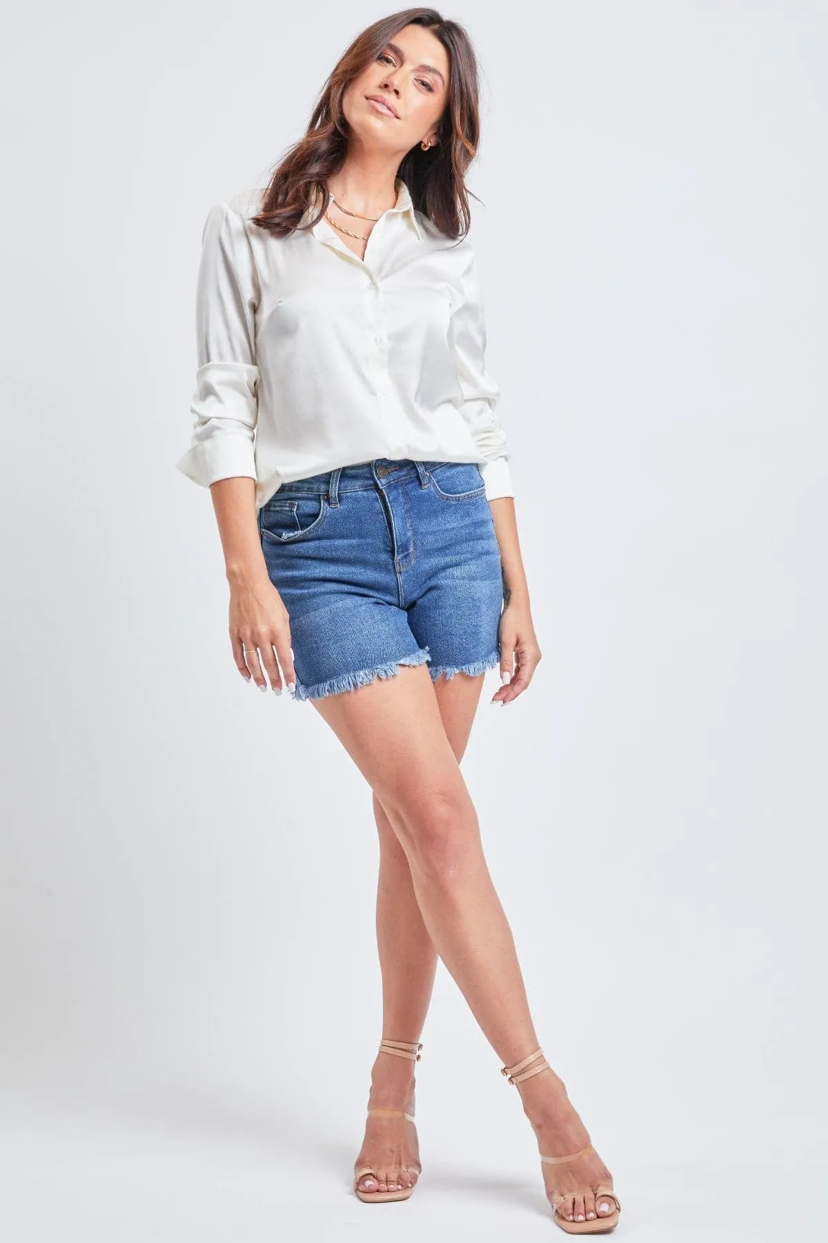 Women's Vintage High Rise Fray Hem Shorts