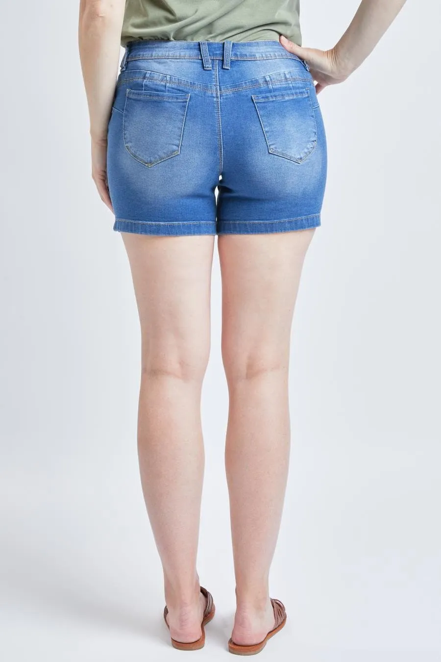 Women's WannaBettaButt Side Slit Hem Denim Shorts