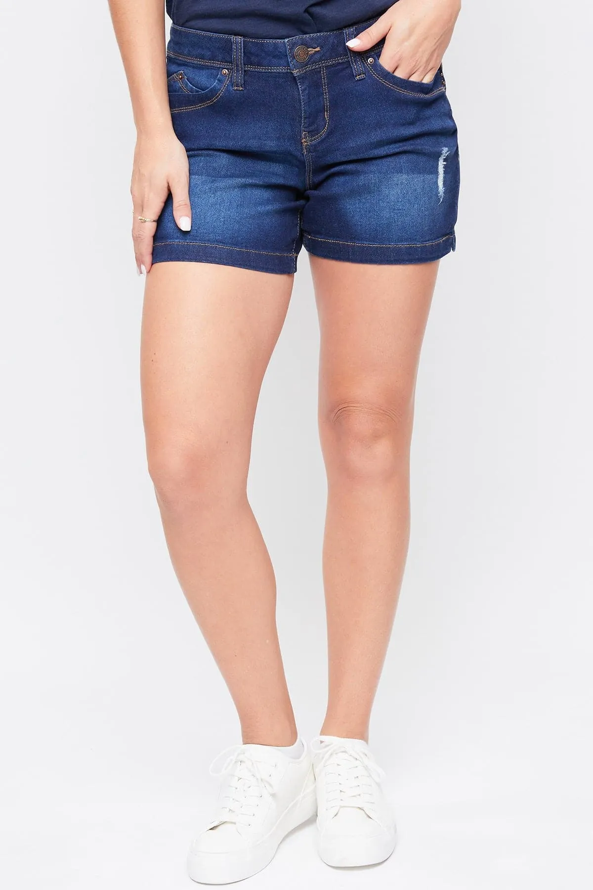 Women's WannaBettaButt Side Slit Hem Denim Shorts