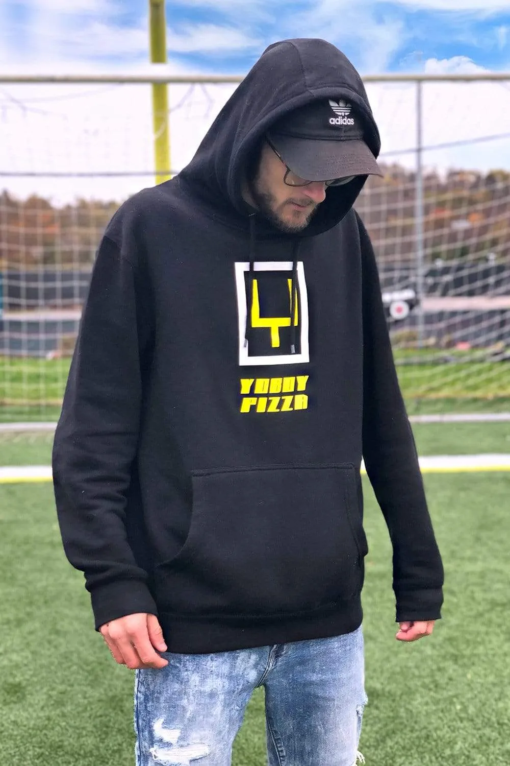 YOBOY PIZZA Limited Edition Field Goal Black Hoodie